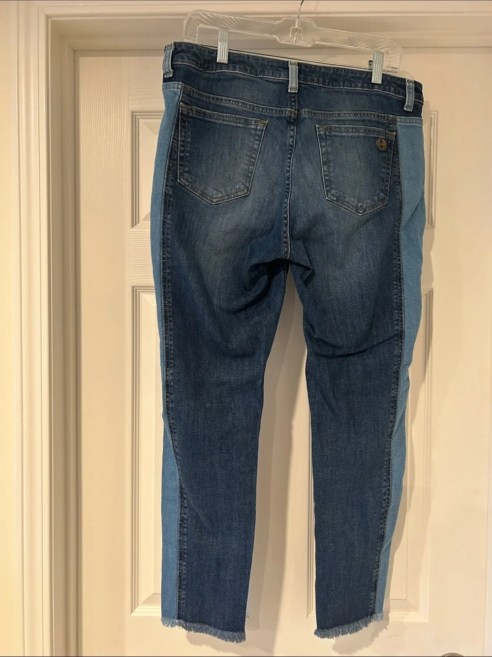 Michael Kors Two-Tone Blue Ankle Crop Jeans size 10!